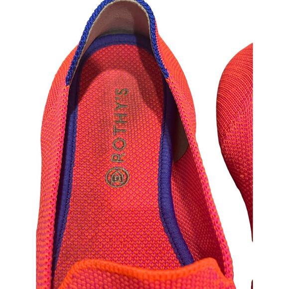 ROTHY’S LOAFERS FLAMINGO PINK BLUE SZ 3 GIRLS CONFORT PREPPY KAWAII - Picture 7 of 16